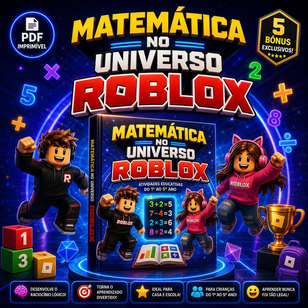 Mockup do Livro de Atividades Roblox